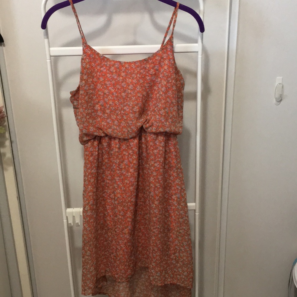 Orange Floral Dress